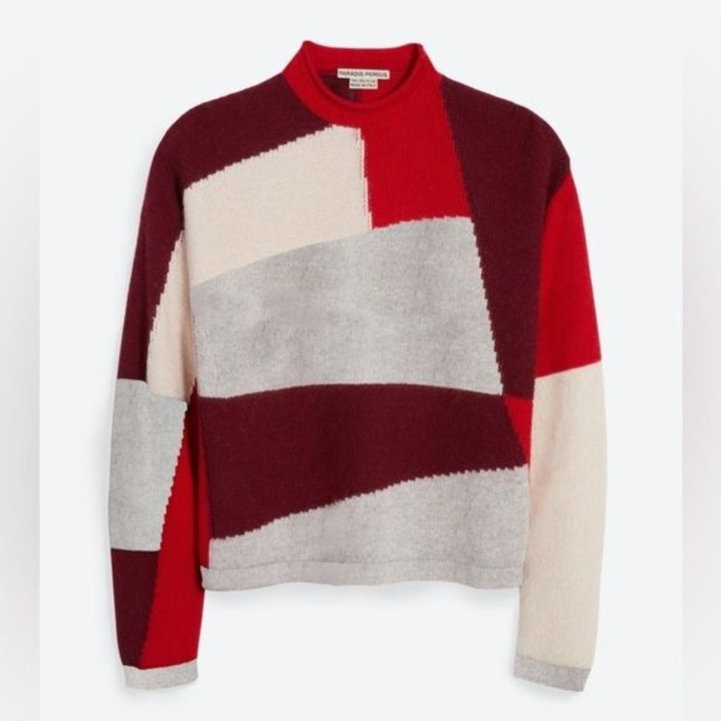 Paradis Purdue Joseph Color Block Intarsia Sweater